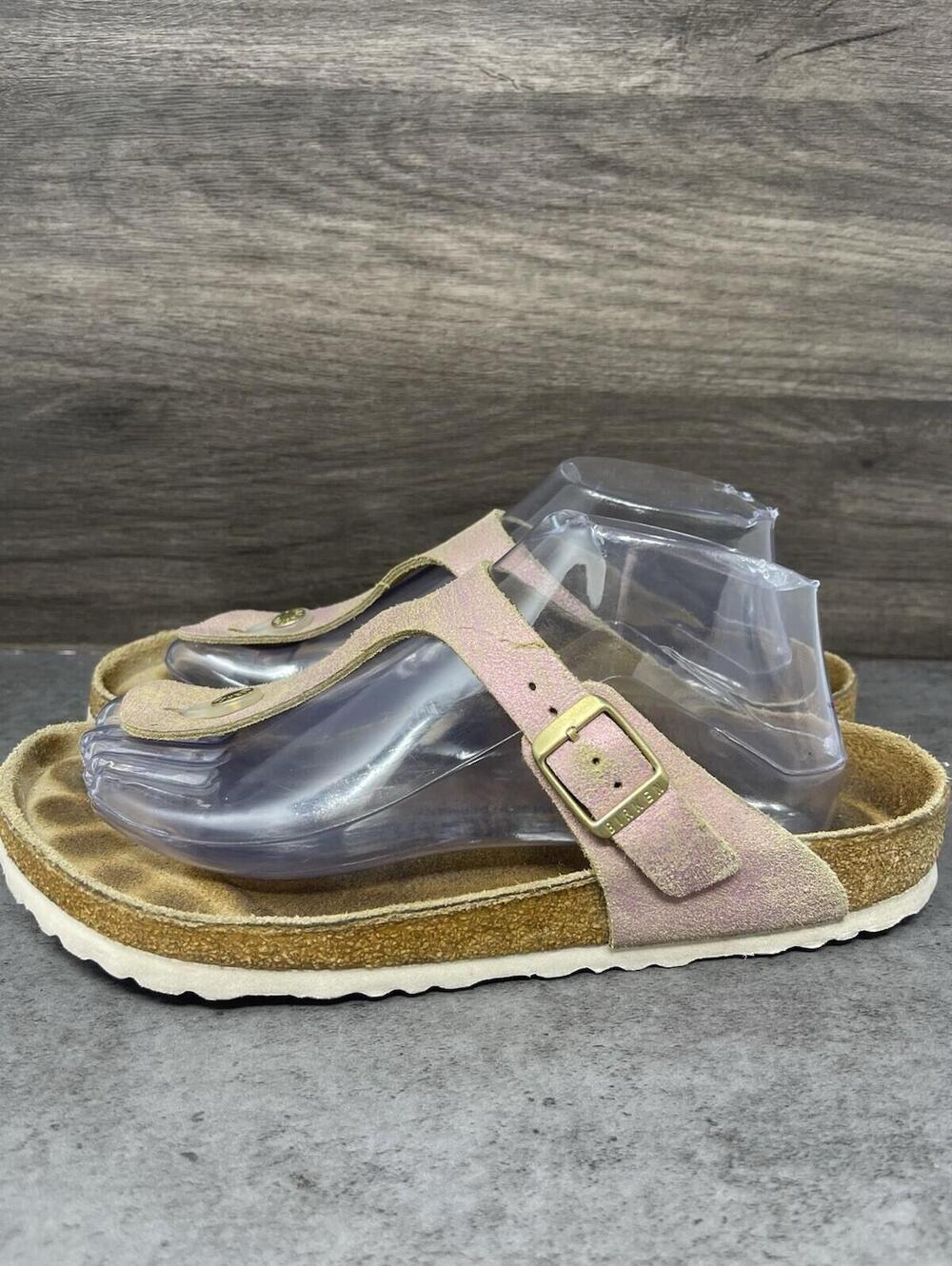 Birkenstock Gizeh Thong Sandals Womens Size 9 (40) Pink Slip On